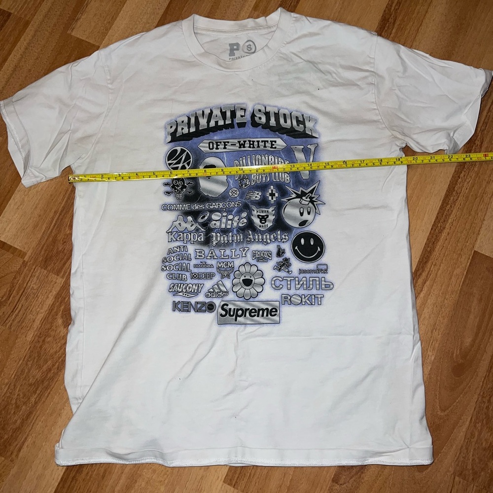 Private Stock graphic Tee. Supreme,Off-White, Anti-Social Club,Adidas,etc.